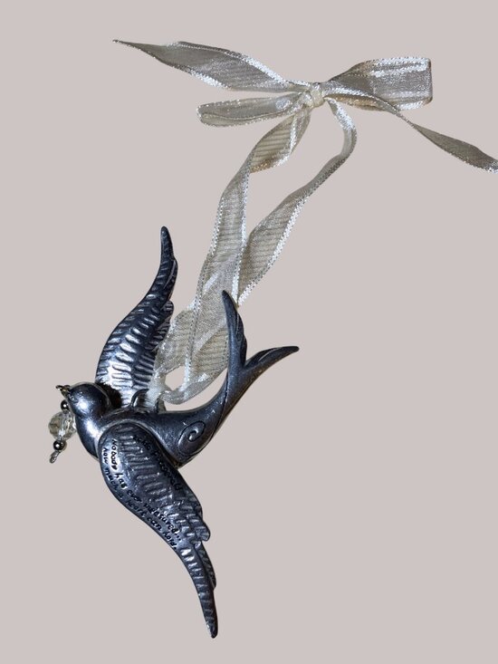 Cannon Falls Other - Zelda Fitzgerald Pweter Dove Christmas Ornament 4 3/4” by Seasons of Cannon Fall